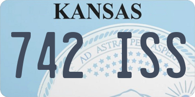 KS license plate 742ISS