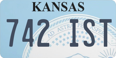 KS license plate 742IST