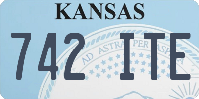 KS license plate 742ITE