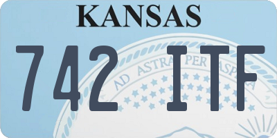 KS license plate 742ITF