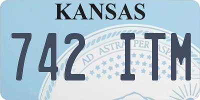 KS license plate 742ITM