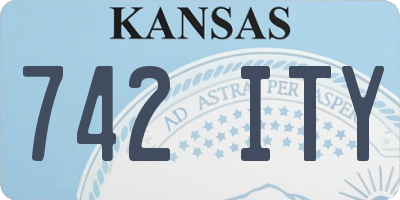 KS license plate 742ITY