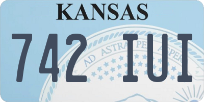 KS license plate 742IUI