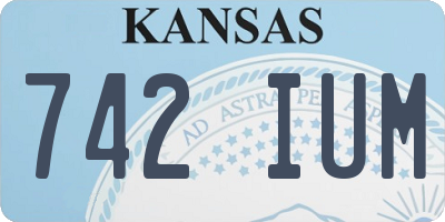 KS license plate 742IUM