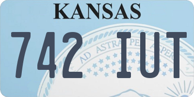 KS license plate 742IUT