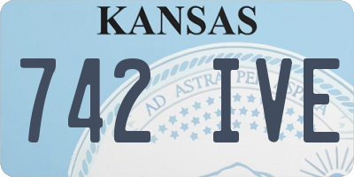 KS license plate 742IVE