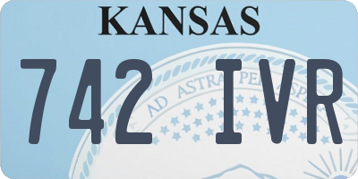 KS license plate 742IVR