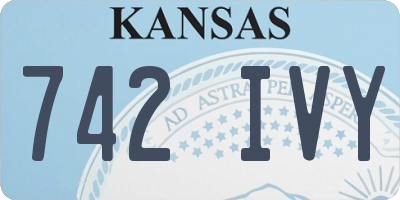 KS license plate 742IVY
