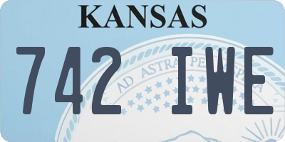 KS license plate 742IWE