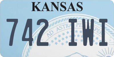 KS license plate 742IWI