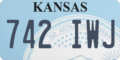 KS license plate 742IWJ