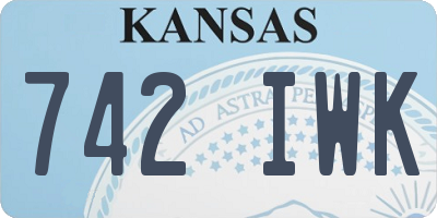 KS license plate 742IWK