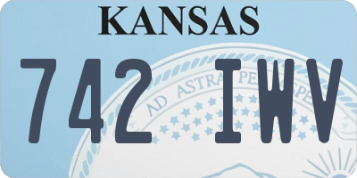 KS license plate 742IWV