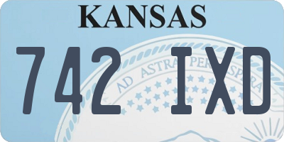 KS license plate 742IXD