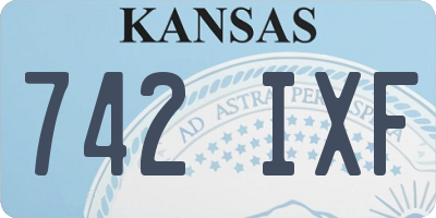KS license plate 742IXF