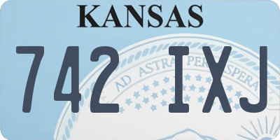 KS license plate 742IXJ
