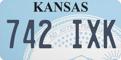 KS license plate 742IXK