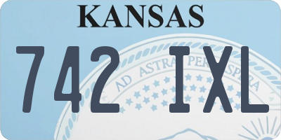 KS license plate 742IXL