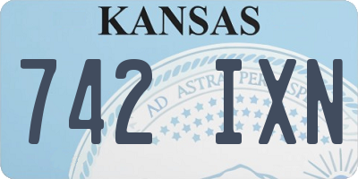 KS license plate 742IXN