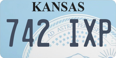 KS license plate 742IXP