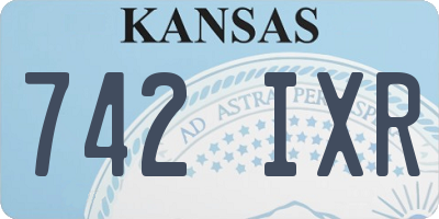 KS license plate 742IXR