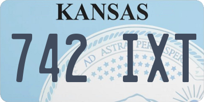 KS license plate 742IXT