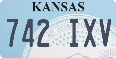 KS license plate 742IXV