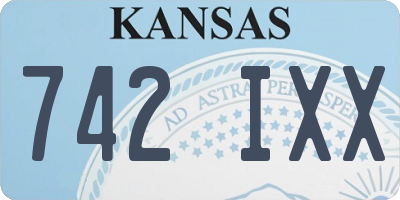 KS license plate 742IXX