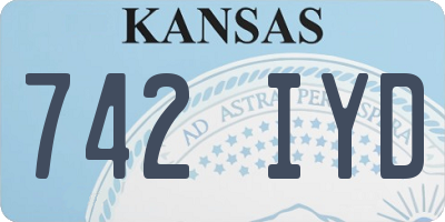 KS license plate 742IYD