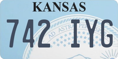 KS license plate 742IYG