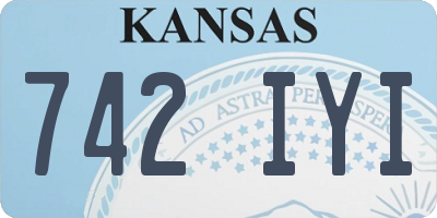KS license plate 742IYI