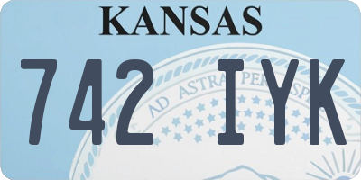 KS license plate 742IYK