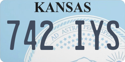 KS license plate 742IYS