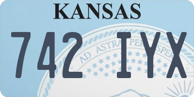 KS license plate 742IYX