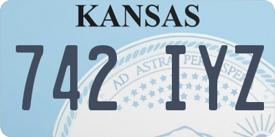 KS license plate 742IYZ