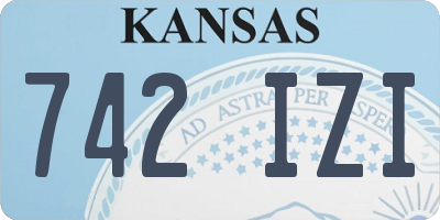 KS license plate 742IZI