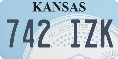 KS license plate 742IZK