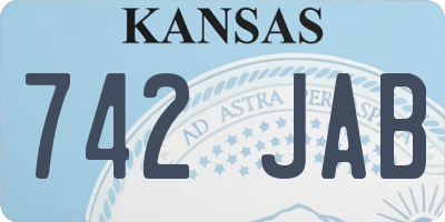 KS license plate 742JAB