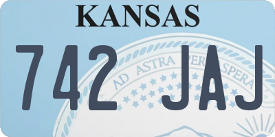 KS license plate 742JAJ