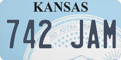 KS license plate 742JAM