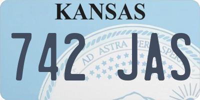 KS license plate 742JAS