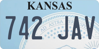 KS license plate 742JAV