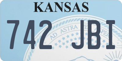 KS license plate 742JBI