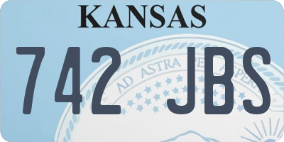 KS license plate 742JBS