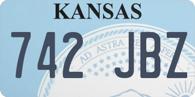 KS license plate 742JBZ