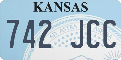 KS license plate 742JCC