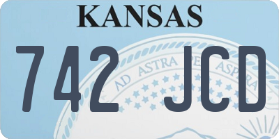 KS license plate 742JCD