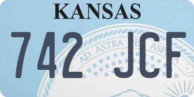 KS license plate 742JCF