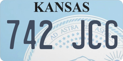 KS license plate 742JCG