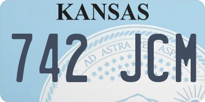 KS license plate 742JCM